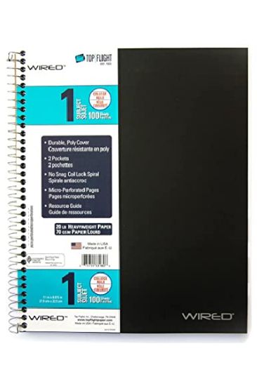Picture of Top Flight Wired Subject Notebook 1 Ct