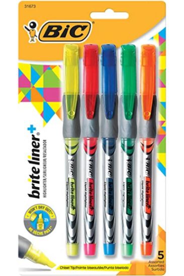 Picture of Bic Brite Liner Highlighter Assorted 5 Ct