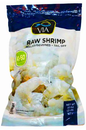 Picture of Raw Tail Off Peeled & Deveined Shrimp 41/50 2 Lb