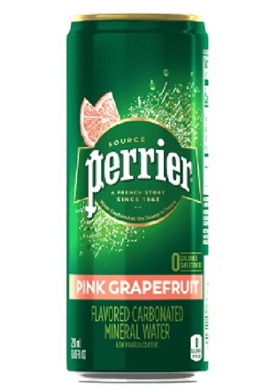 Picture of Perrier Pink Grapefruit Flavored Carbonated Mineral Water 11.15 Oz