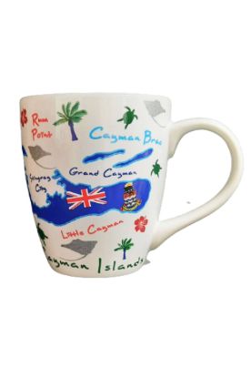 Picture of Cayman Islands Souvenir Cayman Island Map With Outter Lettering Mug 1 Ct