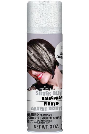 Picture of Silver Glitter Hair Spray 2 Oz