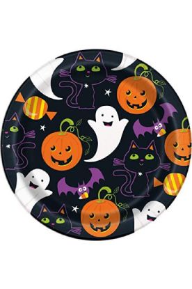Picture of Cat & Pumpkin Small Plate 8 Ct