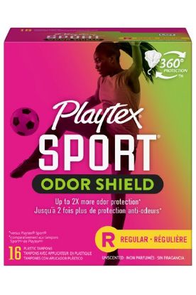 Picture of Playtex Sport Odor Shield Regular Size Tampon 16 Ct
