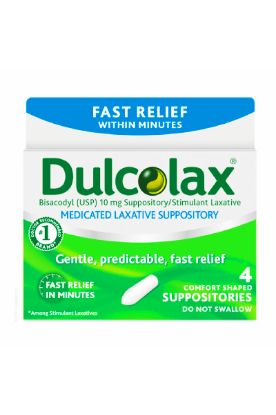 Picture of Dulcolax Medicated Laxative Suppositories 4 Ct
