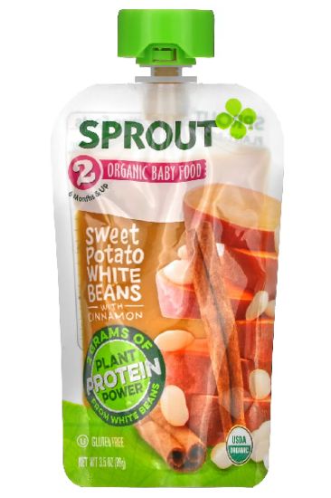 Picture of Sprout Organic Sweet Potato White Beans With Cinnamon Puree 3.5 Oz