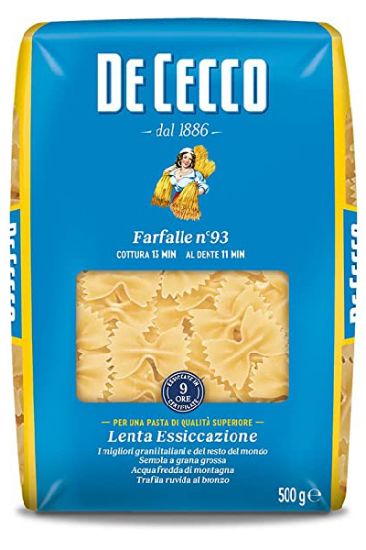 Picture of De Cecco Farfalle Pasta 500 Gm