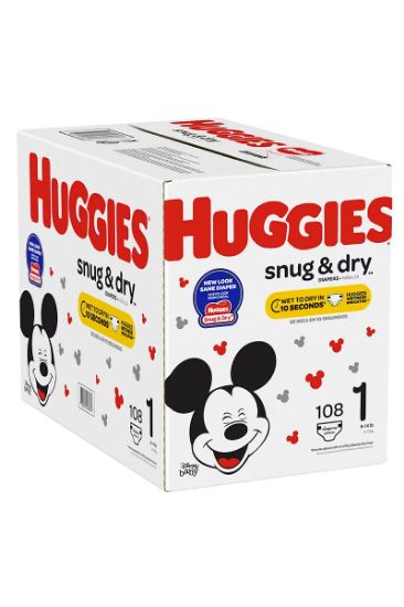 Picture of Huggies Snug & Dry Diapers Size 1 (8-14lb) 108 Ct