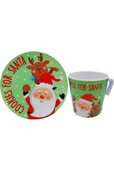 Picture of Milk For Santa Mug / Cookies For Santa Plate 1 Ct