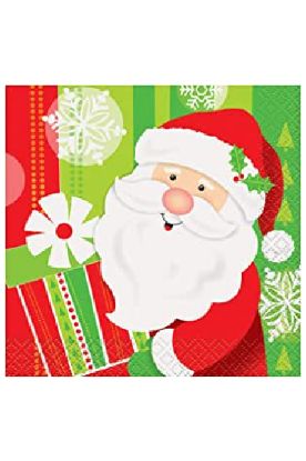 Picture of Unique Colorful Santa Napkins 2Ply 16 Ct