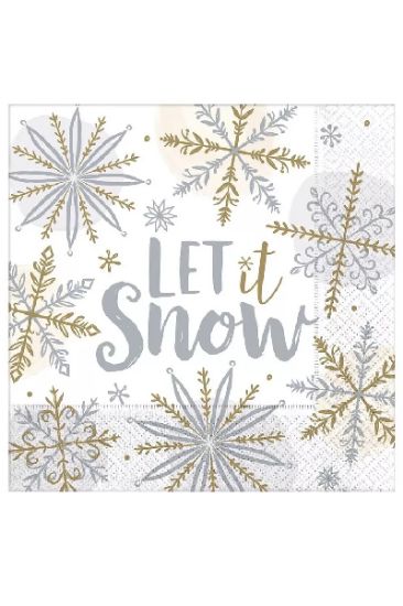 Picture of Unique Let It Snow Napkins 2ply 16 Ct