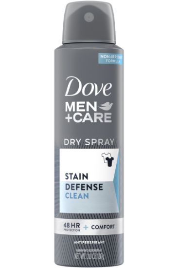 Picture of Dove Men+ Care Dry Spray Stain Defense Clean Antiperspirant 3.8 Oz