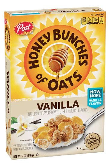 Picture of Post Honey Bunches Of Oats Vanilla Cereal 12 Oz