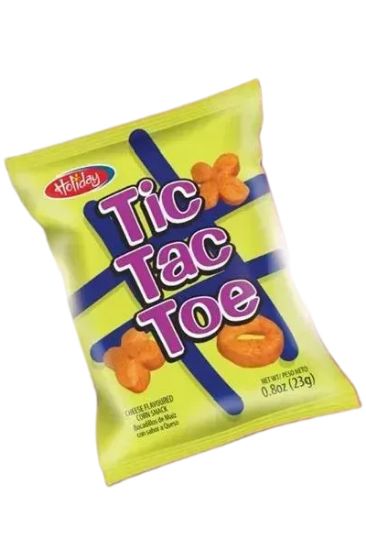 Picture of Holiday Tic Tac Toe Cheese Flavor Corn Snacks 0.8 Oz