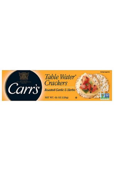 Picture of Carr/'s Table Water Crackers Roasted Garlic & Herb 4.25 Oz