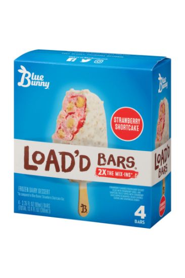 Picture of Blue Bunny Load Bars Strawberry Shortcake 4pk 3.35 Oz