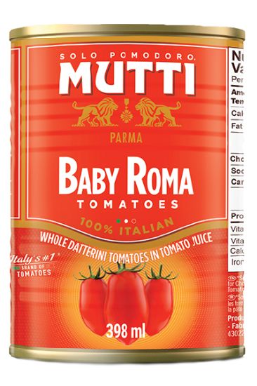 Picture of Mutti Baby Roma Tomatoes 398 Ml