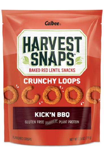 Picture of Harvest Snaps Calbee Crunchy Loops Kick & Bbq 71 Gm