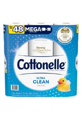 Picture of Cottonelle Ultra Clean Care Mega Tissue Bathroom Roll 12 Ct