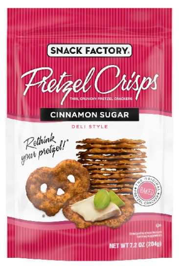 Picture of Snack Factory Pretzel Crisps Cinnamon Sugar 7.2 Oz