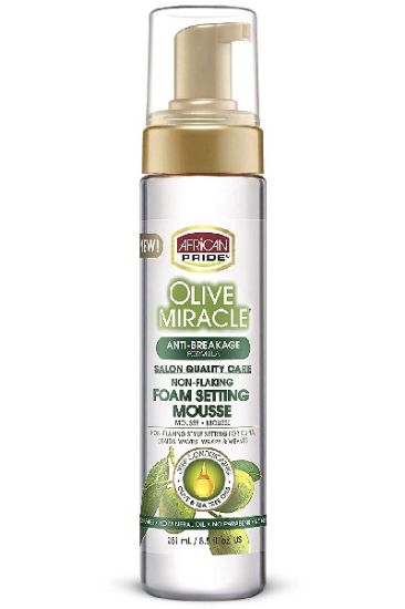 Picture of African Pride Olive Miracle Anti Breakage Foam Setting Mousse 8.5 Oz