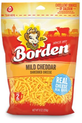 Picture of Borden Mild Cheddar Cheese Shreds 8 Oz