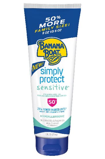 Picture of Banana Boat Sensitive Skin Mineral Hypoallergenic Suncreen Lotion Spf50+ 6 Oz