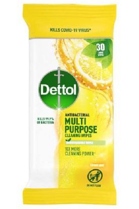 Picture of Dettol Multi Purpose Citrus Cleaning Wipes 30 Ct