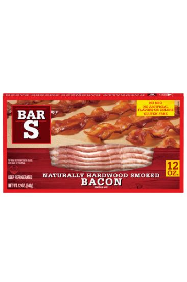 Picture of Bar-s Naturally Hardwood Smoked Lower Sodium Bacon 12 Oz