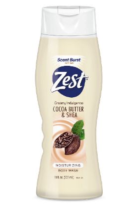 Picture of Zest Cocoa Butter & Shea Body Wash 18 Oz