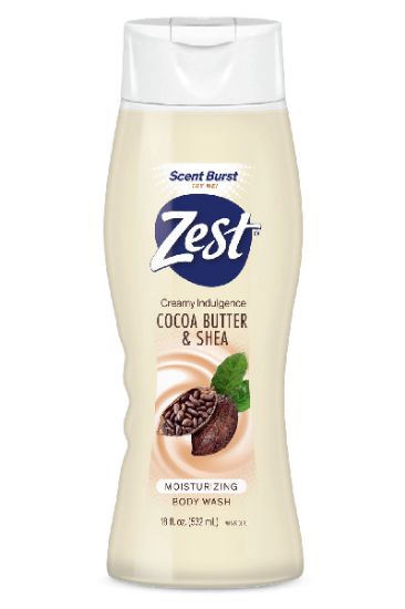 Picture of Zest Cocoa Butter & Shea Body Wash 18 Oz