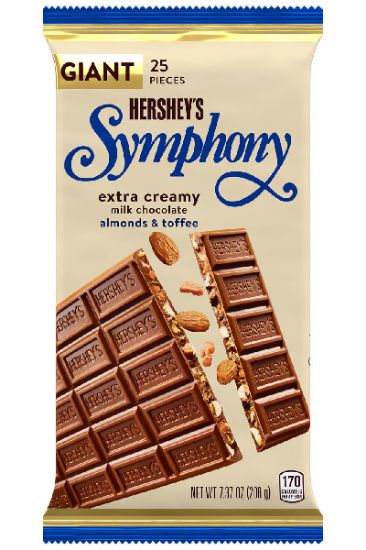 Picture of Hershey/'s Symphony Extra Creamy Milk Chocolate Almonds & Toffe 6.4 Oz
