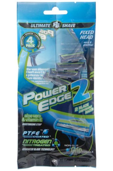 Picture of Power Edge 2 Blade Disposable Razor 4 Ct