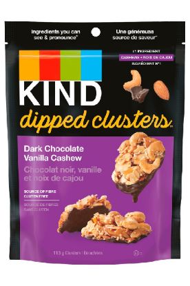 Picture of Kind Dipped Clusters Dark Chocolate Vanilla Cashew 113 Gm
