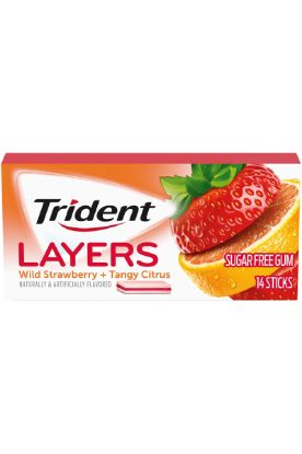 Picture of Trident Gum Layers Wild Strawberry Citrus 14 Pc