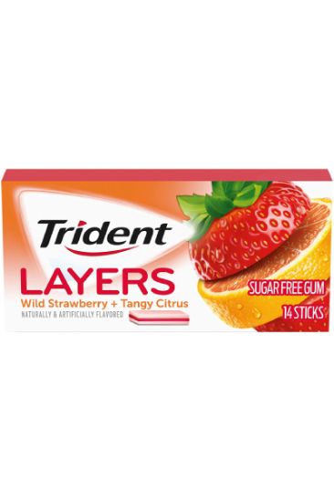 Picture of Trident Gum Layers Wild Strawberry Citrus 14 Pc