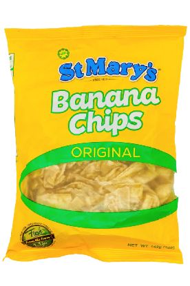 Picture of St Mary/'s Banana Chips Original 42 Gm