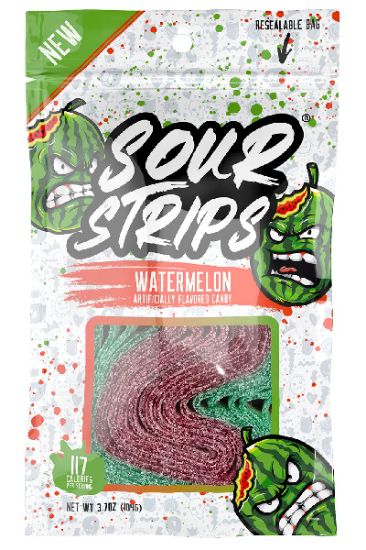 Picture of Sour Strip Watermelon Flavor 3.7 Oz