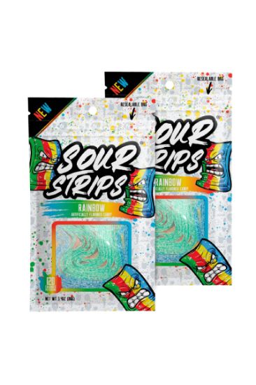 Picture of Sour Strip Rainbow Flavor 3.4 Oz