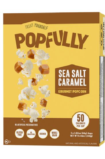 Picture of Popfully Sea Salt Caramel Gourmet Popcorn 3ct 2.82 Oz