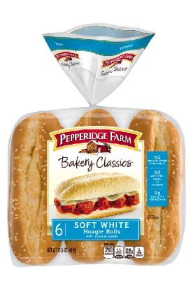 Picture of Pepperidge Farm Soft White Hoagie Rolls With Sesame 6 Pk