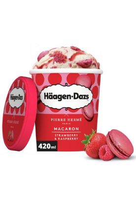 Picture of Haggen Dazs Macaron Strawberry & Raspberry 364 Grams