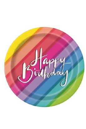 Picture of Unique Rainbow 9" Plate 8 Ct