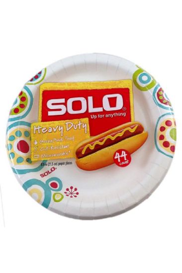 Picture of Solo Heavy Duty Paper Plates 8.5" 44 Ct
