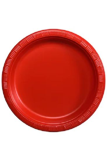 Picture of Plates Plastic Red 9" 20 Ct