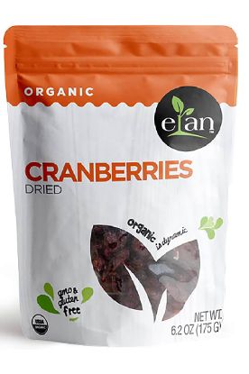 Picture of Elan Organic Dried Cranberries 6.2 Oz