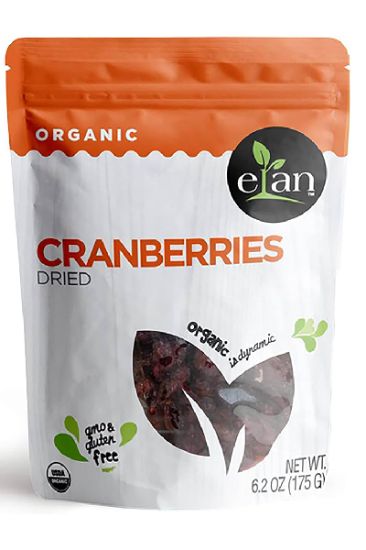 Picture of Elan Organic Dried Cranberries 6.2 Oz