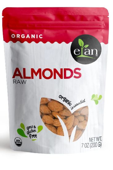 Picture of Elan Organic Raw Almonds 7.1 Oz