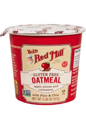 Picture of Bob/'s Red Mill Gluten Free Oatmeal Cup Apple Pieces Cinnamon Bobs 2.36 Oz