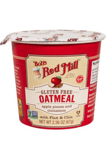 Picture of Bob/'s Red Mill Gluten Free Oatmeal Cup Apple Pieces Cinnamon Bobs 2.36 Oz